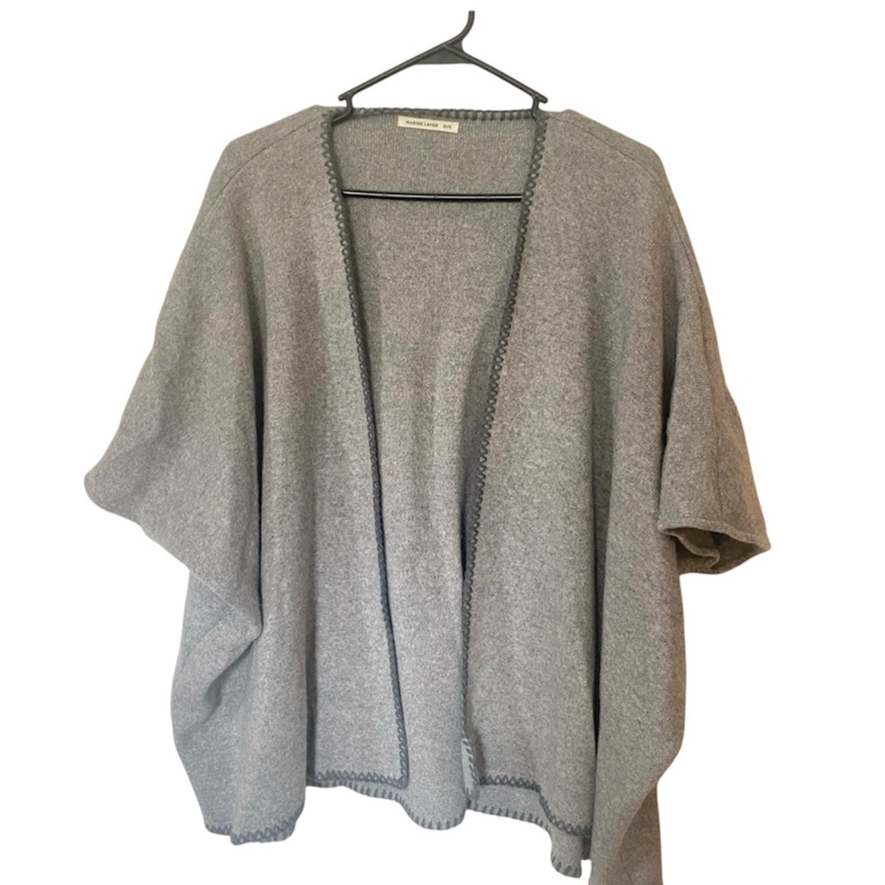 Marine Layer grew wool blend shawl one size